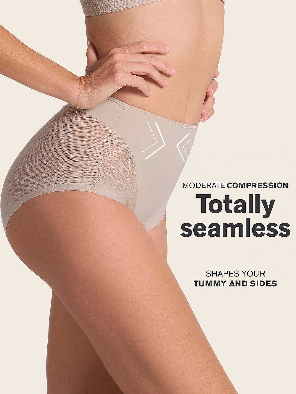 Moderate Compression Tummy Control Sheer Lace Shaper Panty