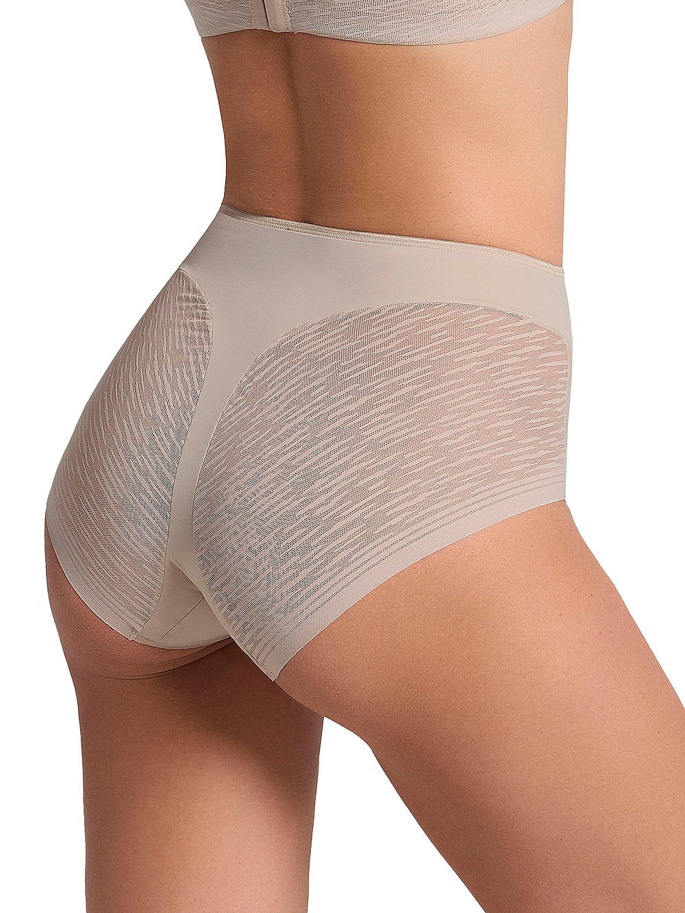 Moderate Compression Tummy Control Sheer Lace Shaper Panty