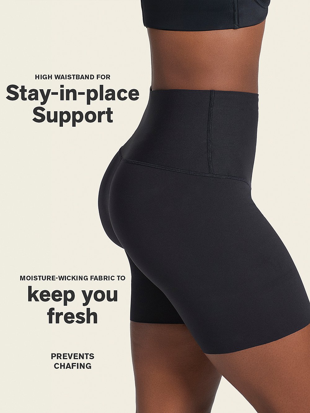 Firm Compression High-Waist Shaper Slip Shorts