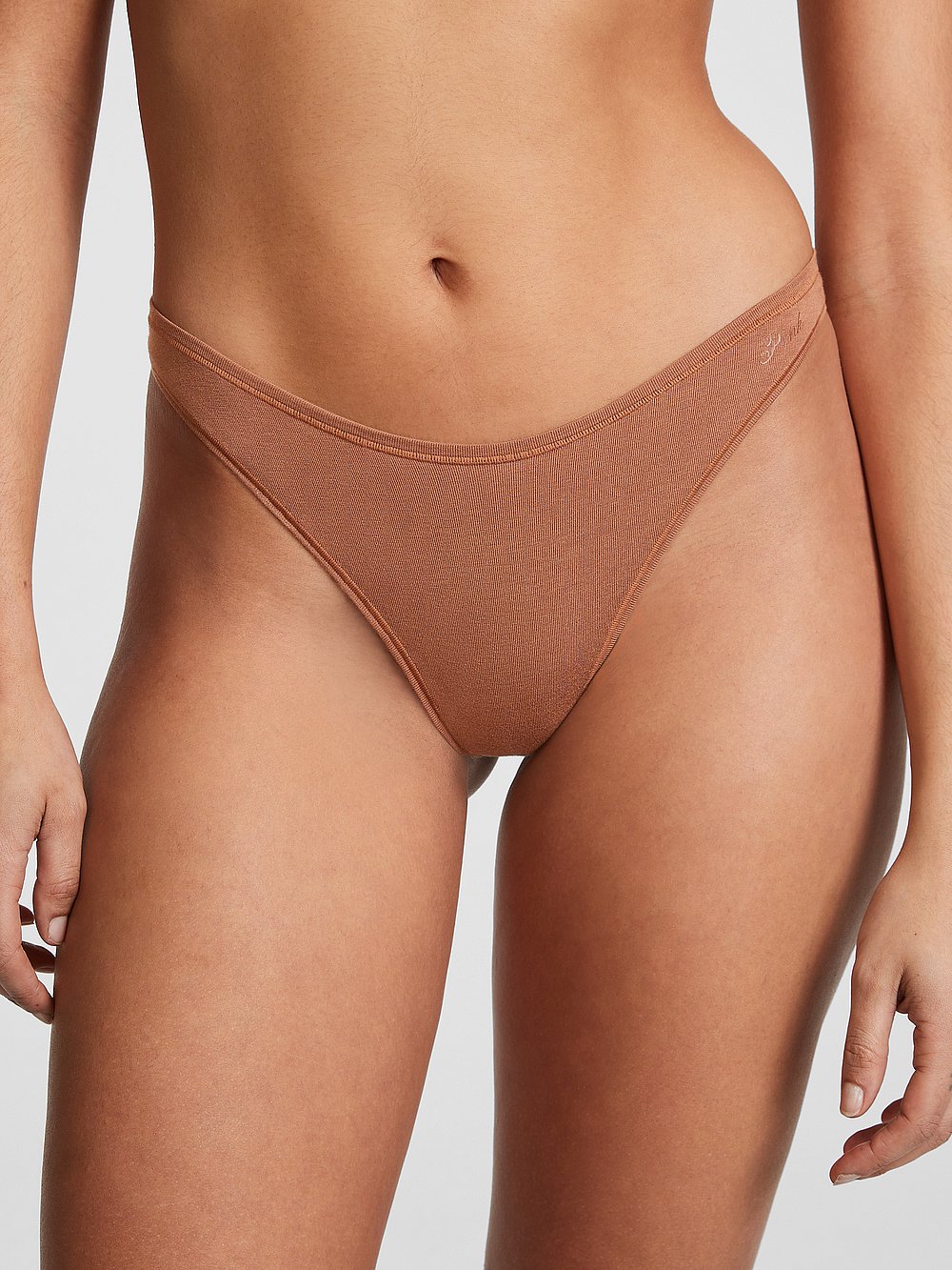 Cotton High-Leg Thong Panty