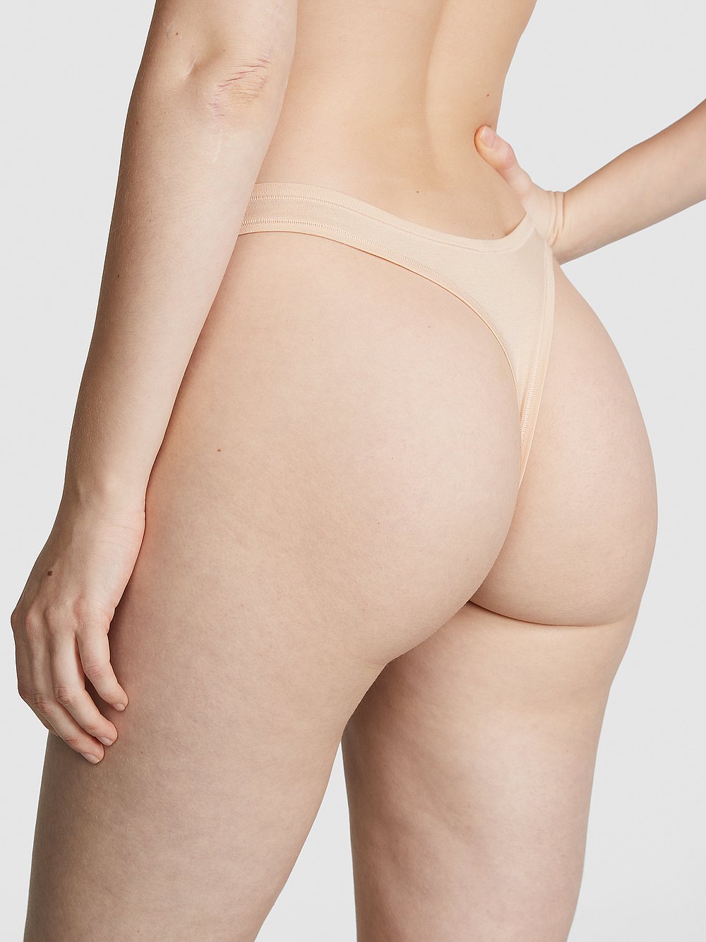 Cotton High-Leg Thong Panty