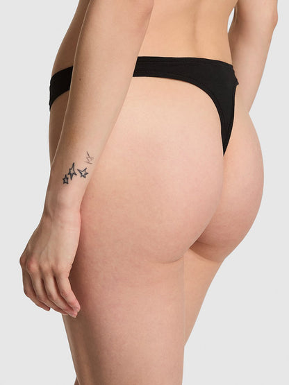 Cotton High-Leg Thong Panty