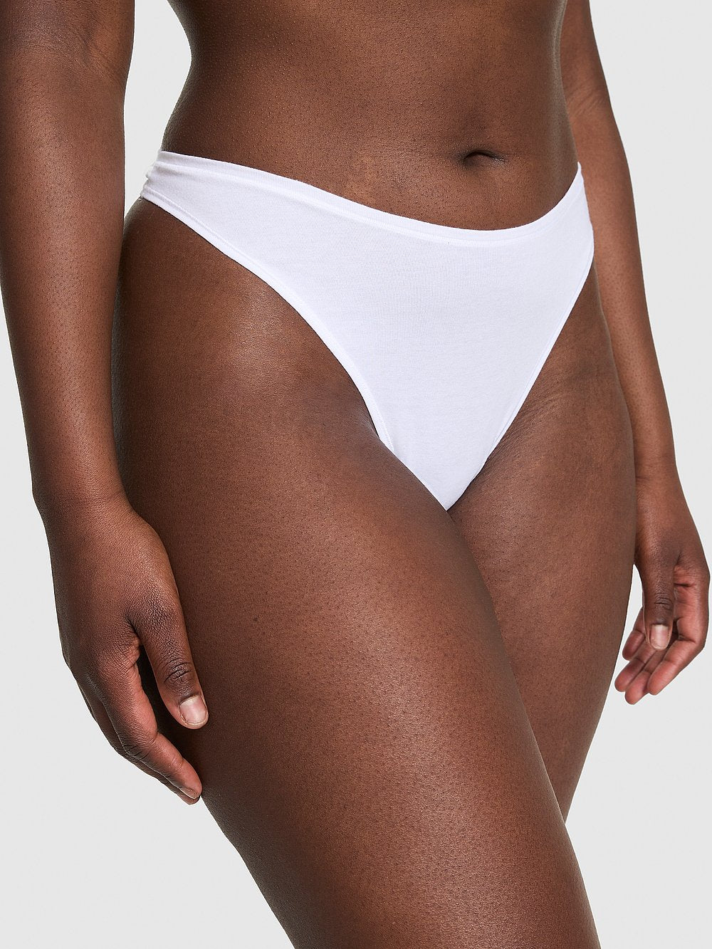 Cotton High-Leg Thong Panty