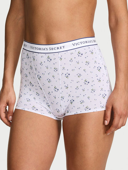 Logo Cotton High-Waist Boyshort Panty