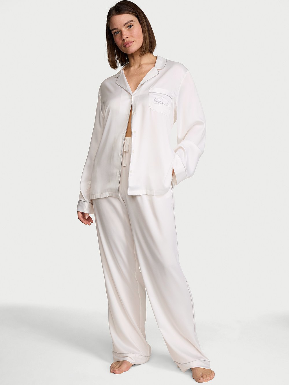 Signature Satin Long Pajama Set