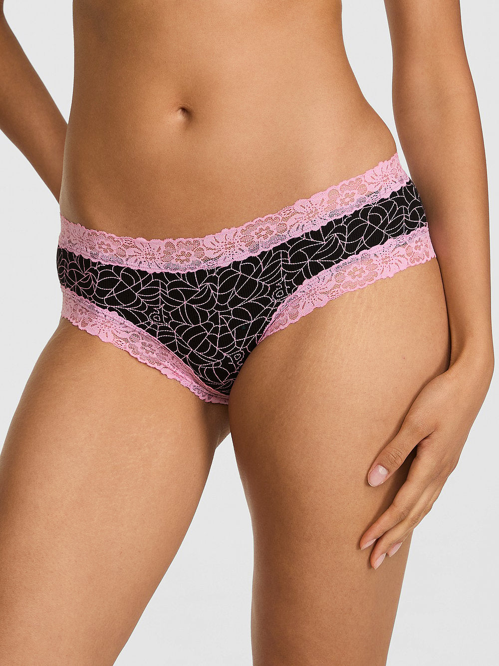 PINK Wink™ Lace-Trim Cheeky Panty