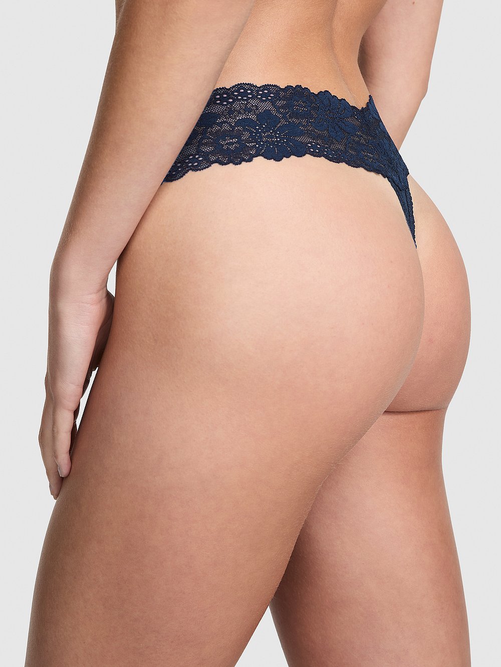 PINK Wink™ Lace-Trim Thong Panty