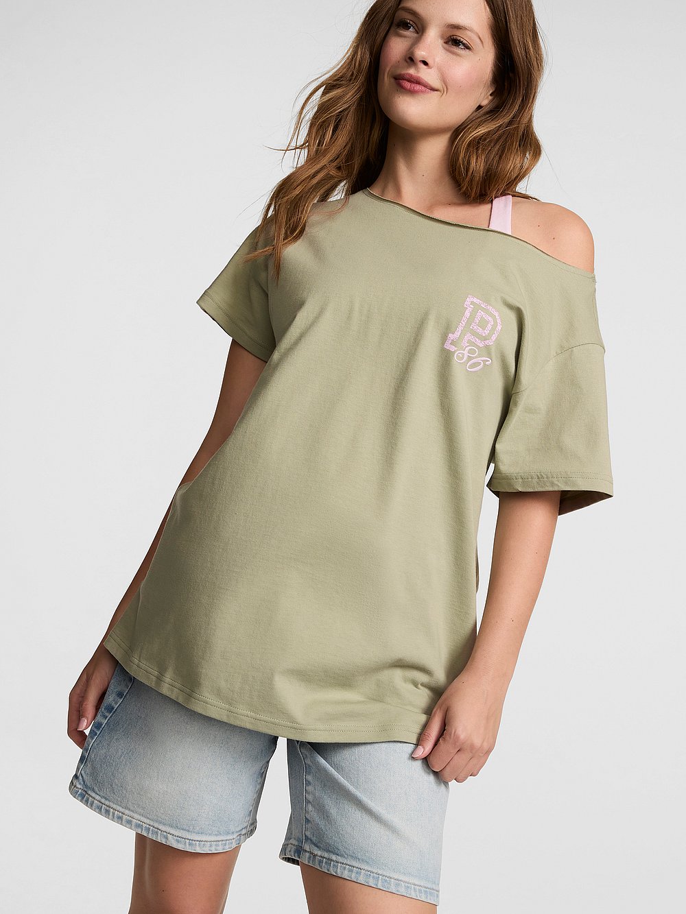 Campus Cotton™ Off-The-Shoulder Tee