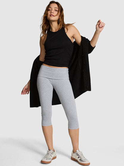 All-Day Cotton™ Foldover Capri Leggings