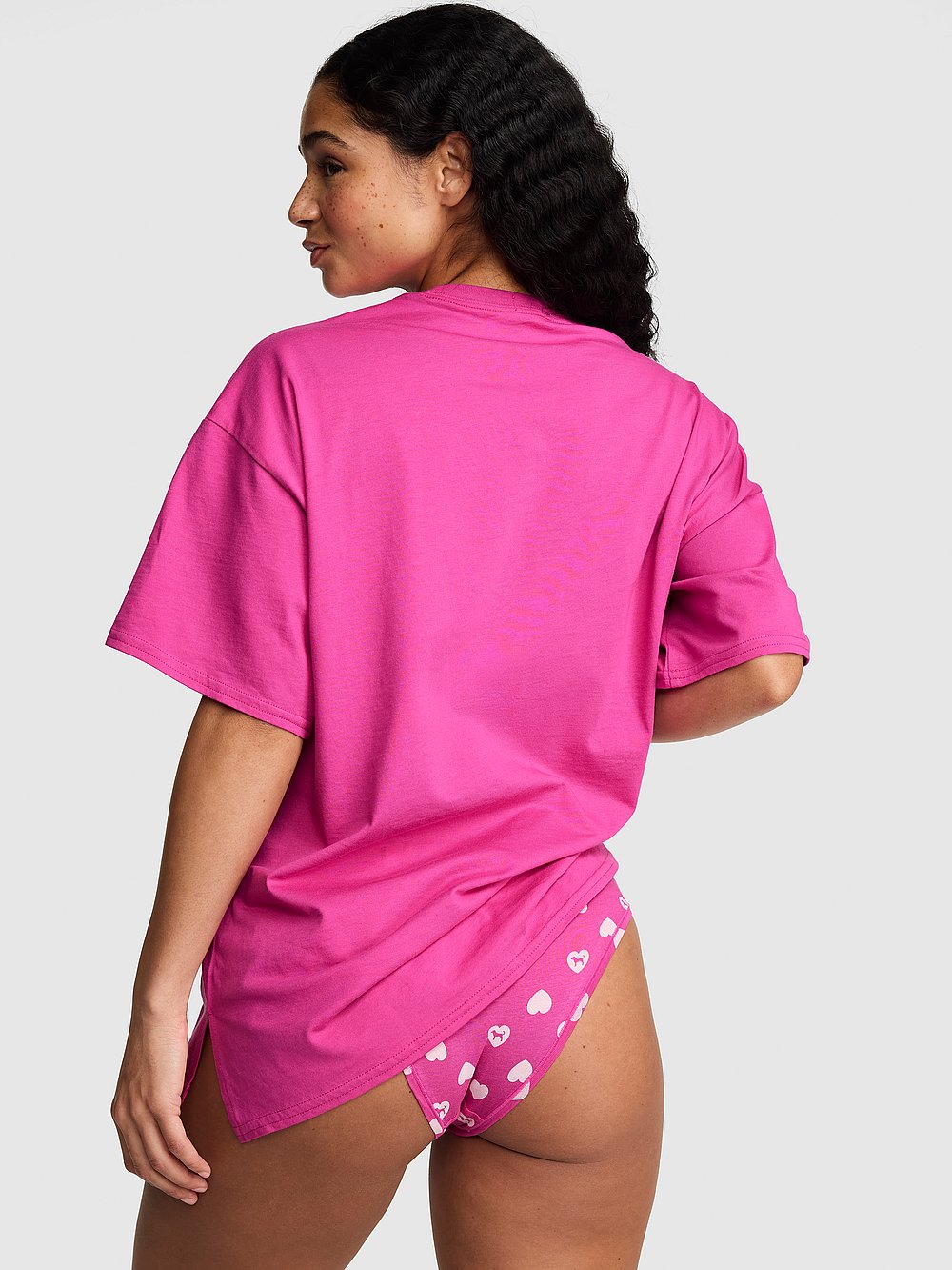 Cotton Side-Slit Tee & Panty Set
