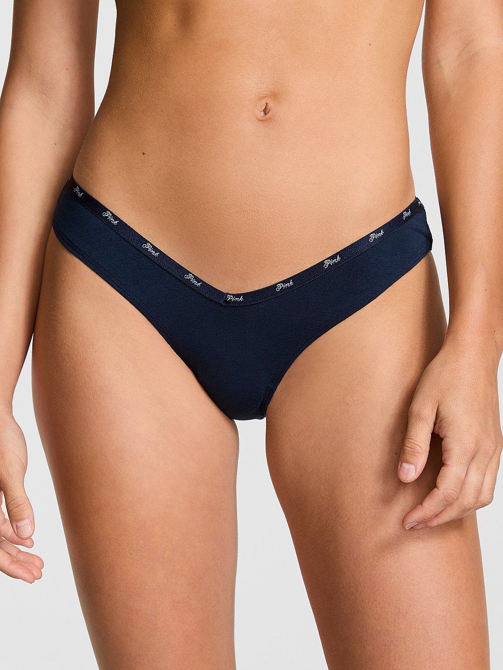Logo Cotton Tanga Panty