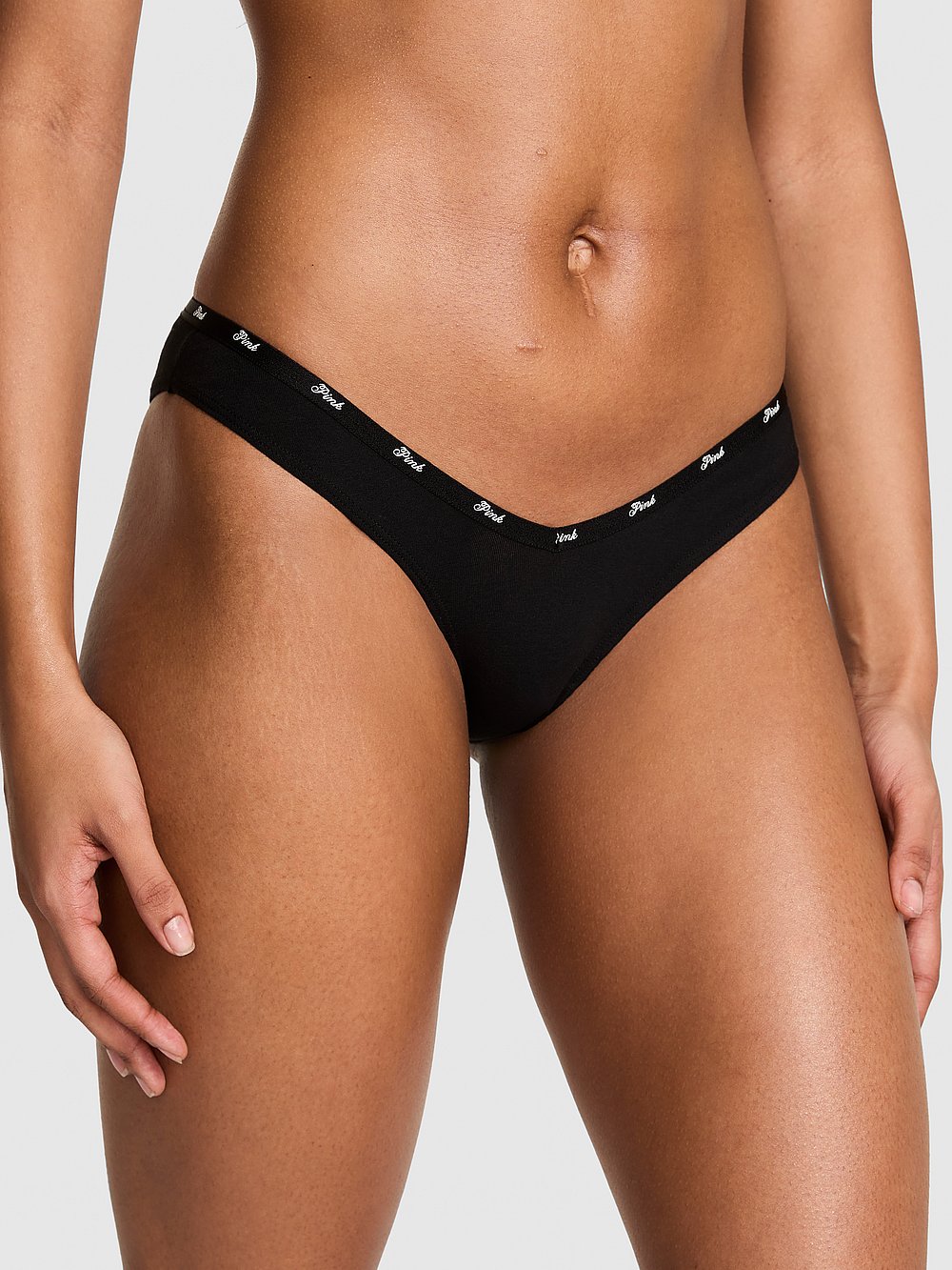 Logo Cotton Tanga Panty