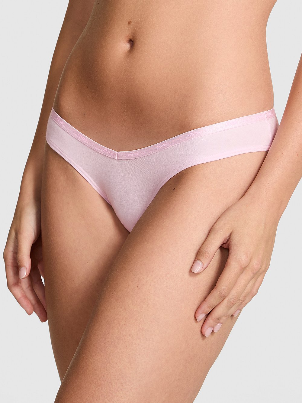 Logo Cotton Tanga Panty