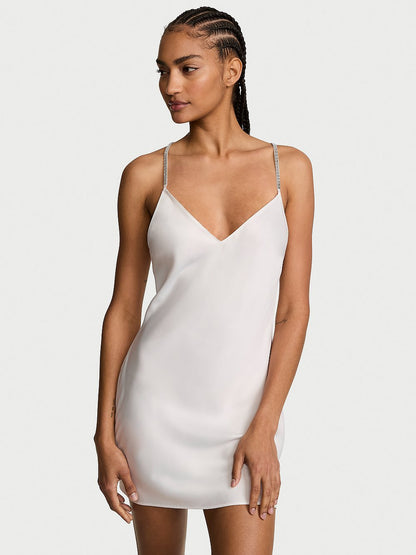 Crystal Bow Satin Mini Slip