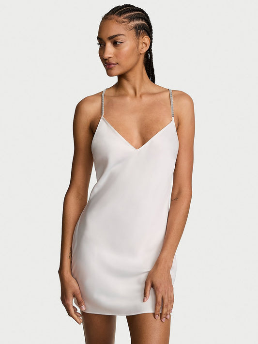 Crystal Bow Satin Mini Slip