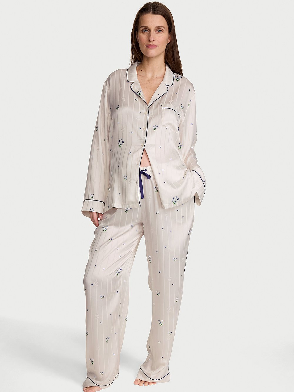 Signature Satin Long Pajama Set