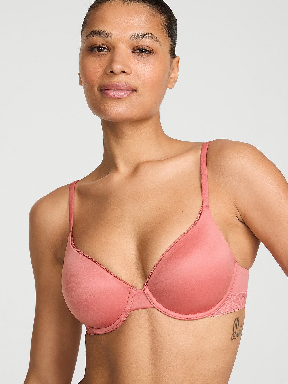 Lace-Trim Lightly Lined Full-Coverage Bra