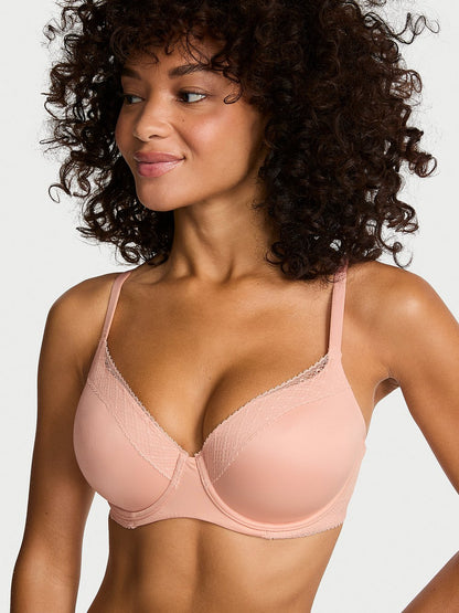 Lace-Trim Lightly Lined Demi Bra