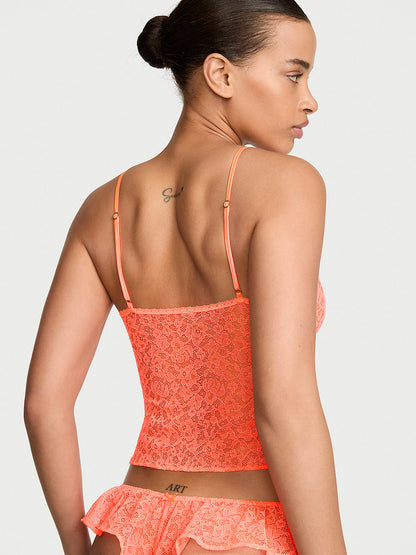 Tease Lace Cami & Flutter Short Set