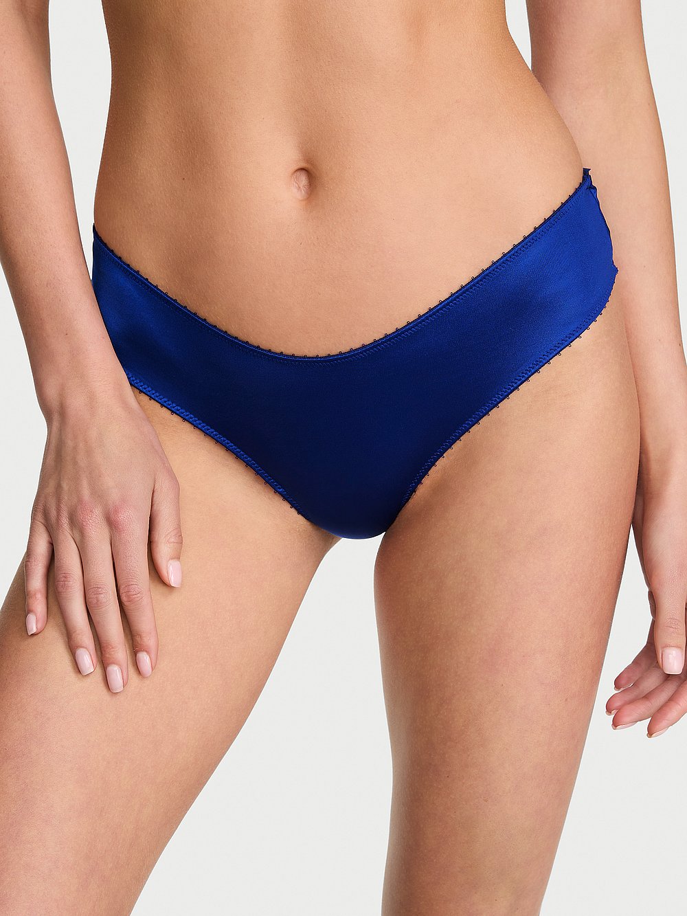 Denim Mesh Ruffled Cheeky Panty