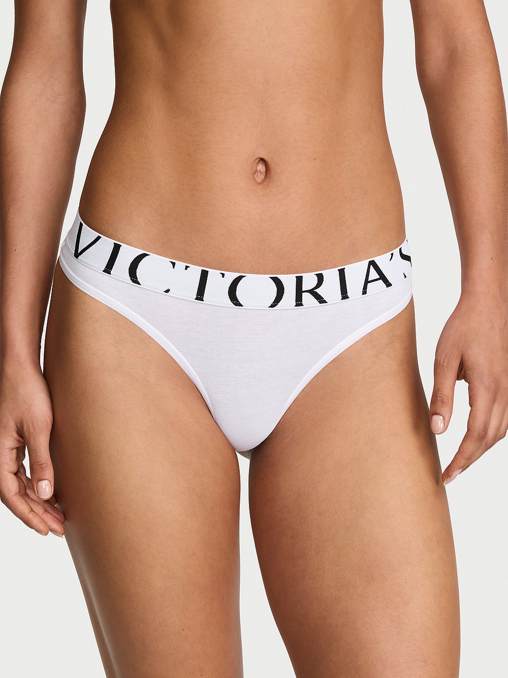 Exploded Logo Cotton Thong Panty