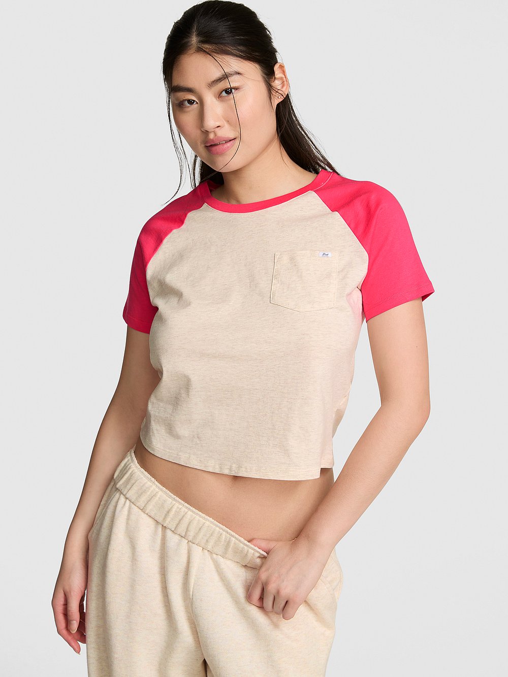 Cotton Raglan Sleep Tee