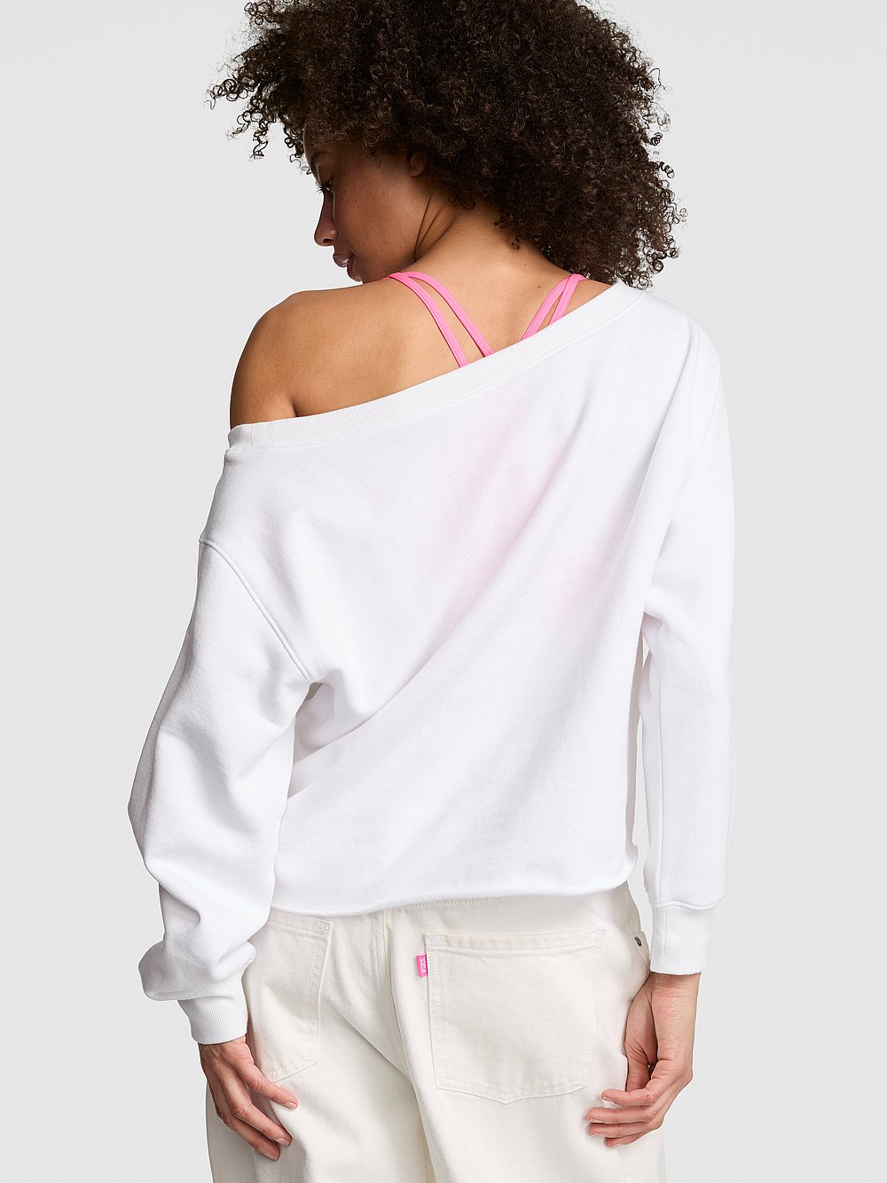 Campus Fleece™ Rib Off-The-Shoulder Sweatshirt