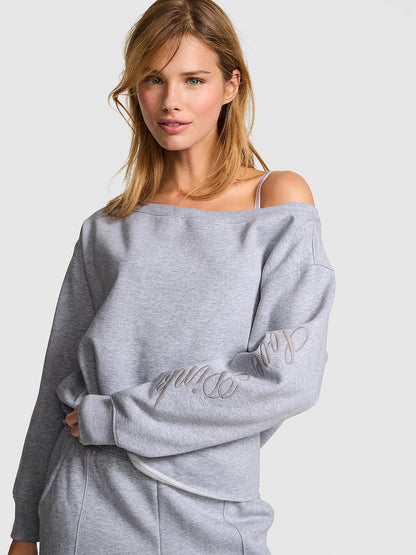Campus Fleece™ Rib Off-The-Shoulder Sweatshirt