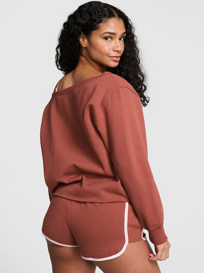 Campus Fleece™ Rib Off-The-Shoulder Sweatshirt