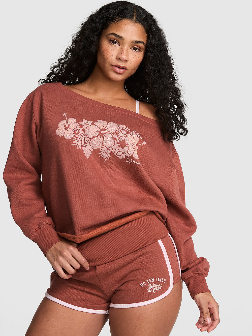 Campus Fleece™ Rib Off-The-Shoulder Sweatshirt