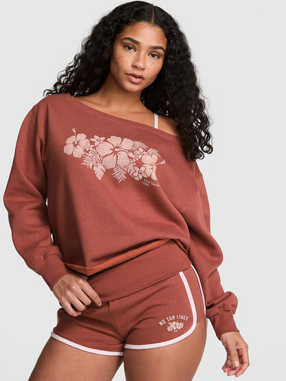 Campus Fleece™ Rib Off-The-Shoulder Sweatshirt