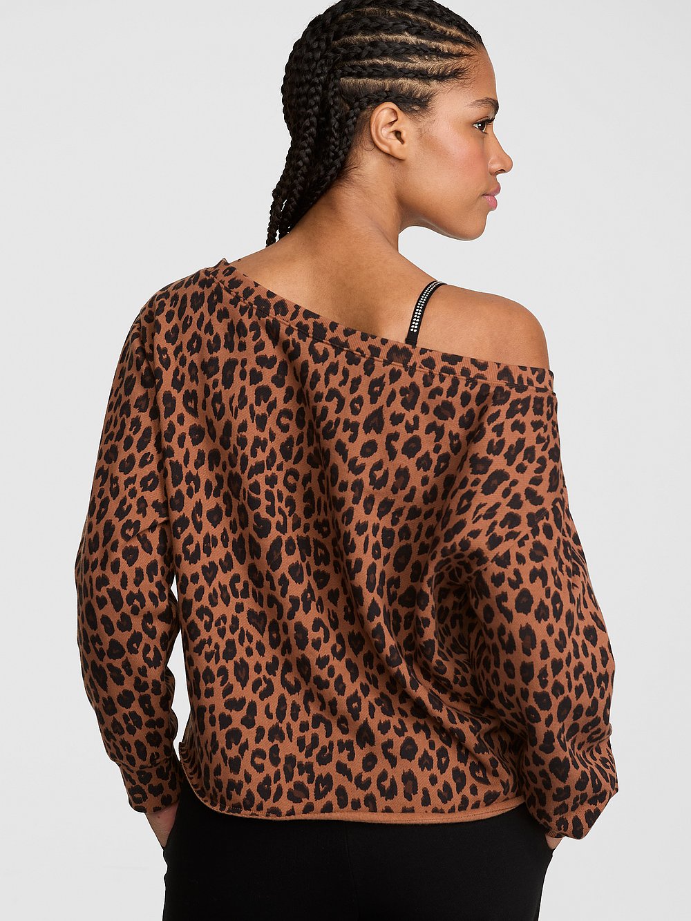 Campus Fleece™ Rib Off-The-Shoulder Sweatshirt