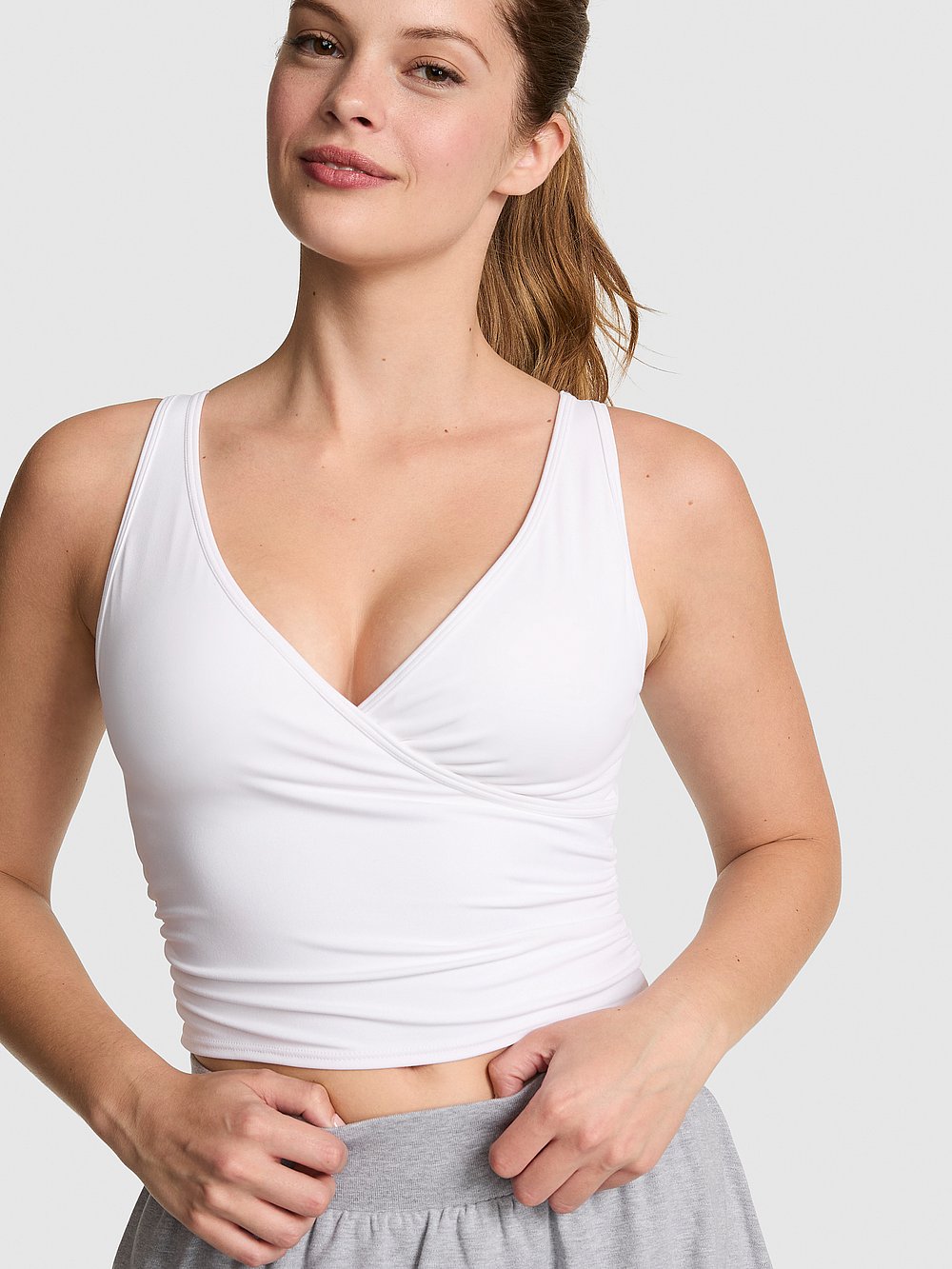 PINK Relay™ Ruched Wrap Bra Tank