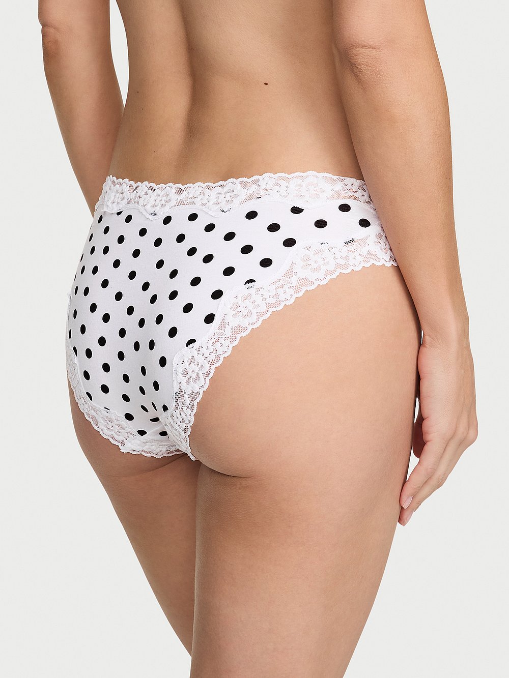 Cotton Lace-Waist Bikini Panty
