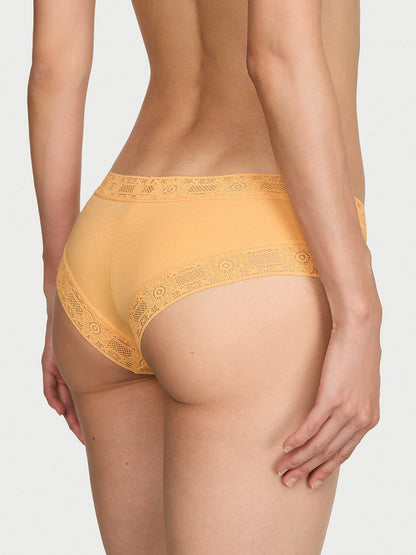 Cotton Lace-Trim Cheeky Panty
