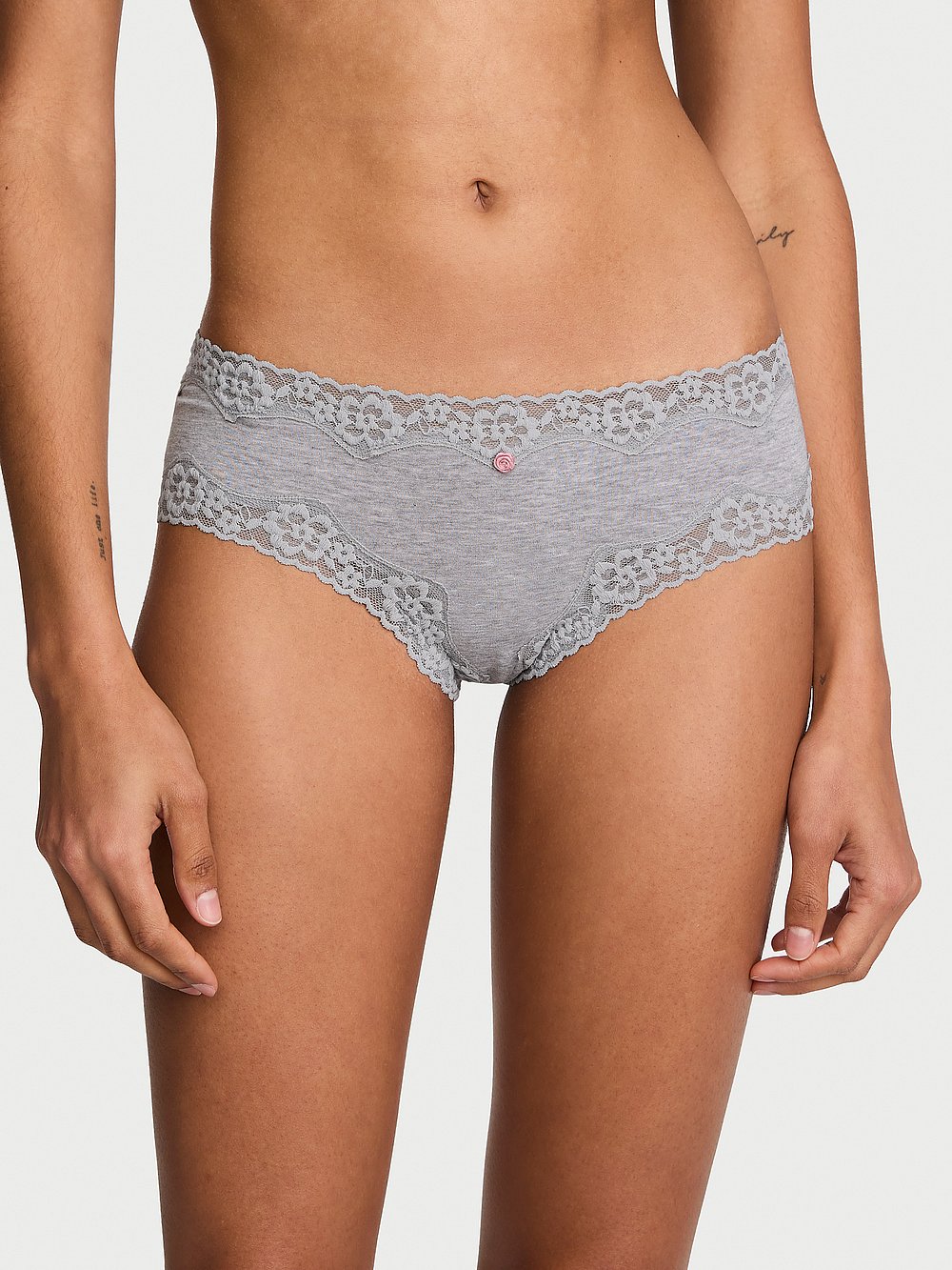 Cotton Lace-Trim Cheeky Panty