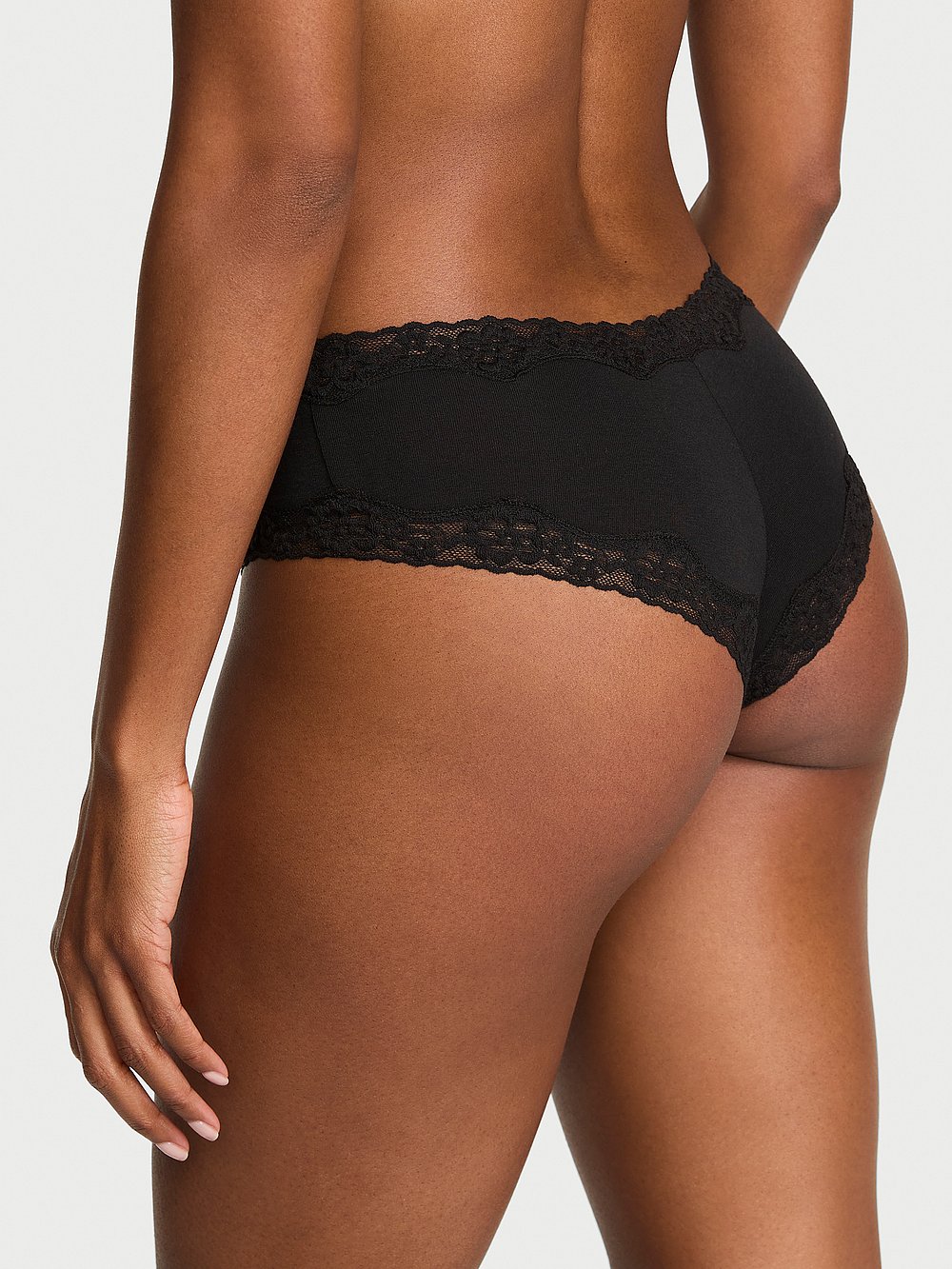 Cotton Lace-Trim Cheeky Panty