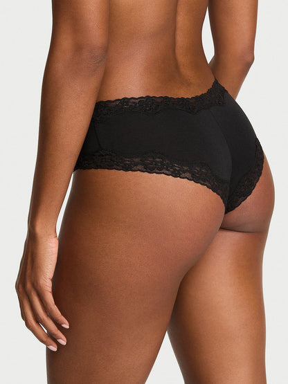 Cotton Lace-Trim Cheeky Panty