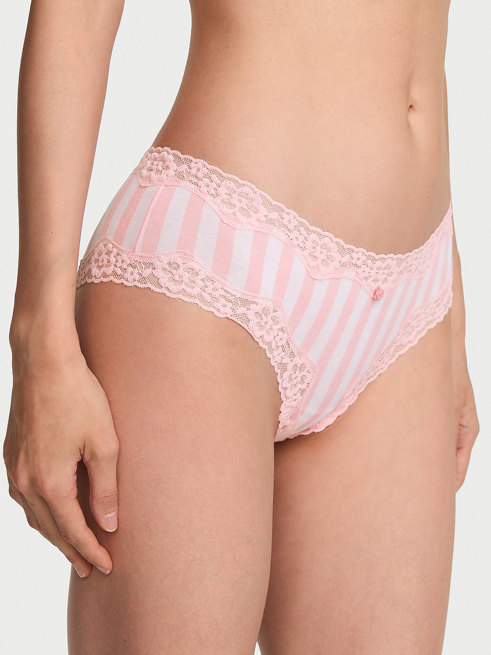 Cotton Lace-Trim Cheeky Panty