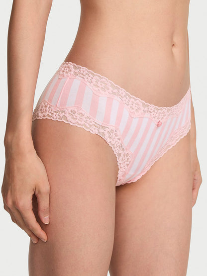 Cotton Lace-Trim Cheeky Panty