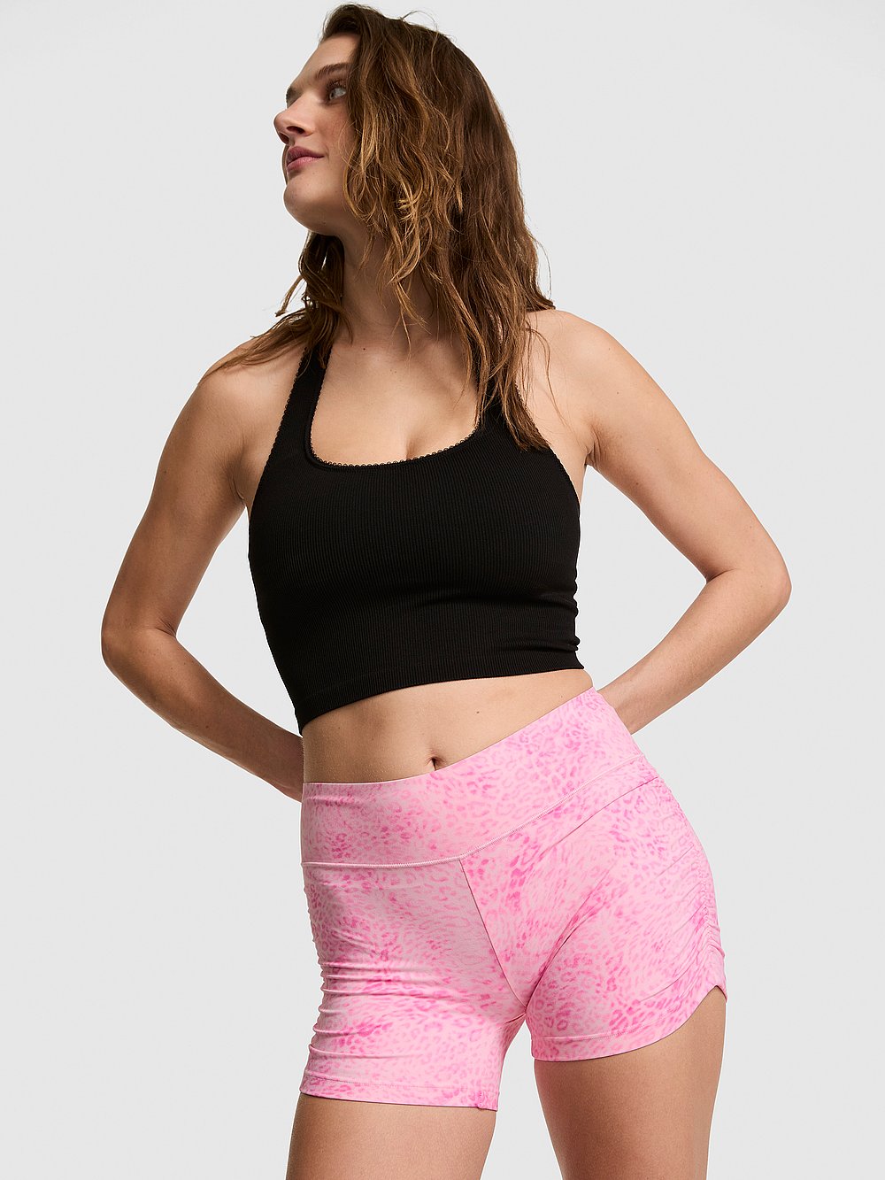 PINK Relay™ Ruched Bun Shorts