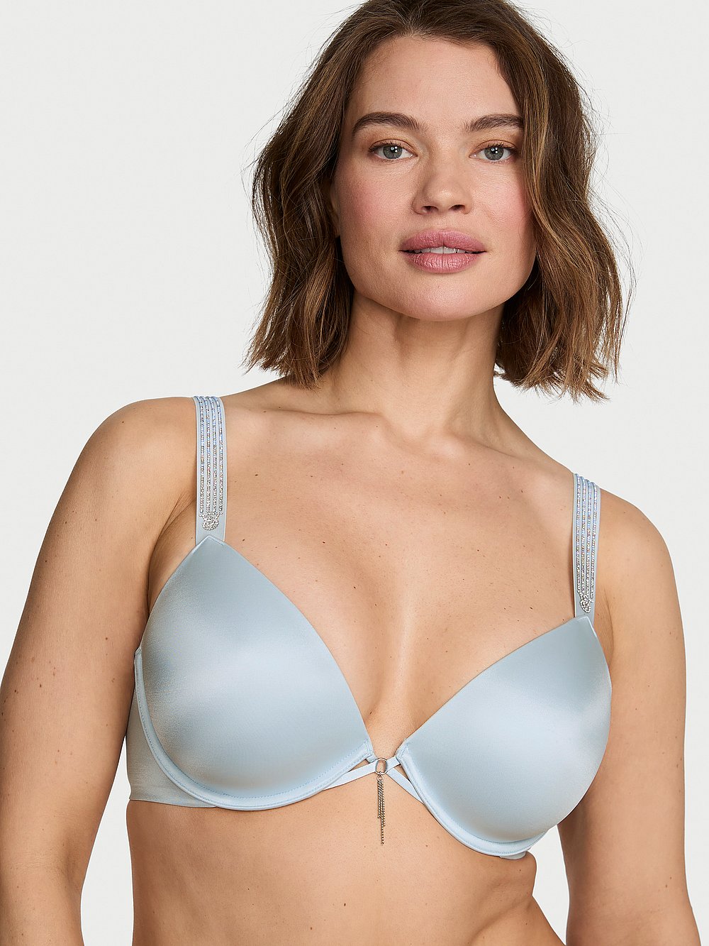Rose Lace Lightly Lined Plunge Demi Bra