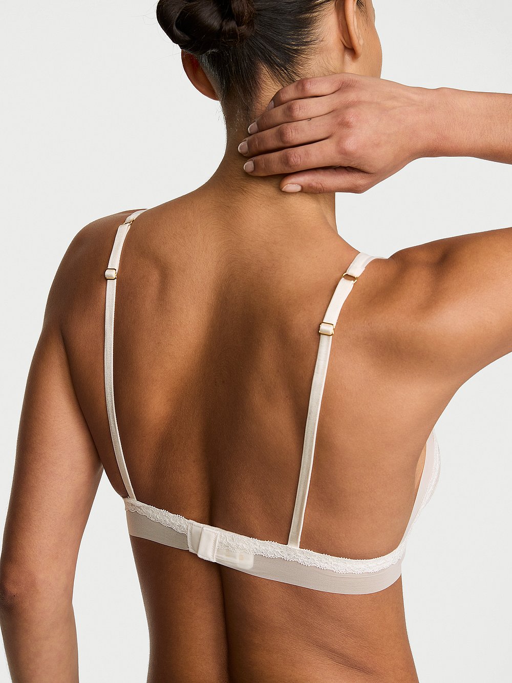 Lace Mesh-Trim Triangle Bralette