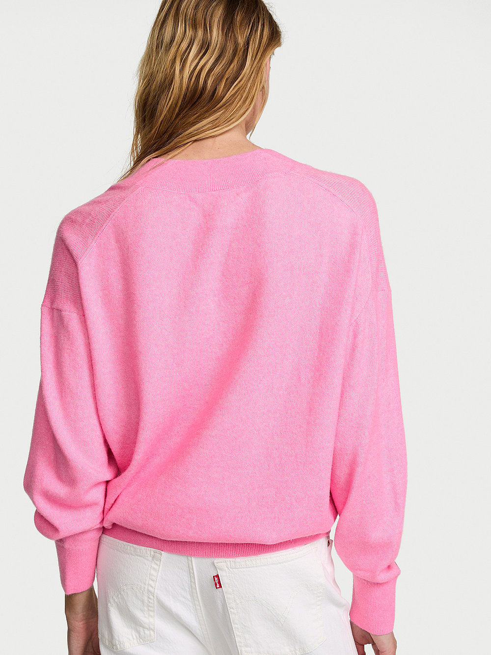 Luxe Knit Oversized V-Neck Sweater