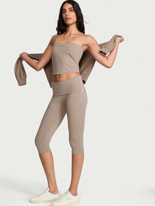 Cotton Foldover Capri Legging