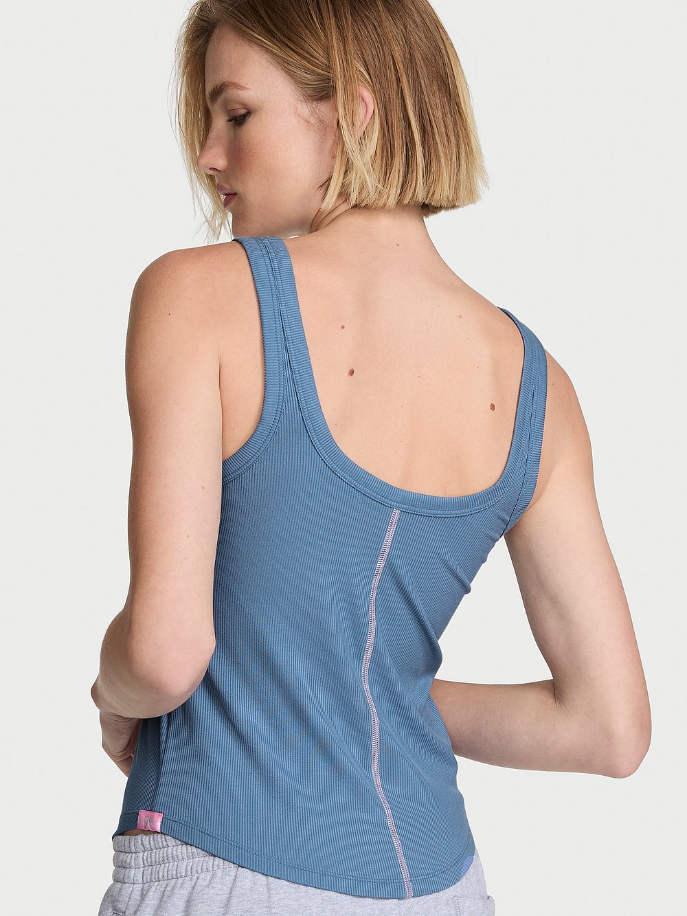 VS Iconic Rib Square-Neck Tank Top