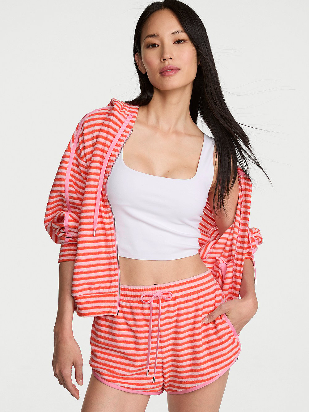 Micro Terry Curved Hem Short
