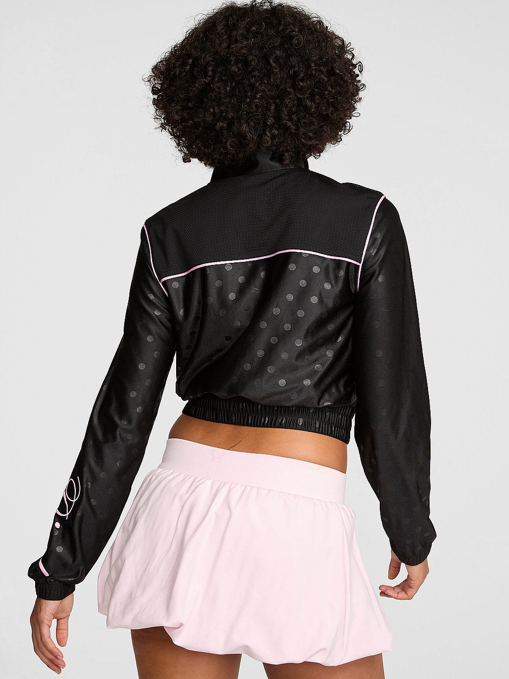 Goal-Getter Satin Mock-Neck Full-Zip Jacket