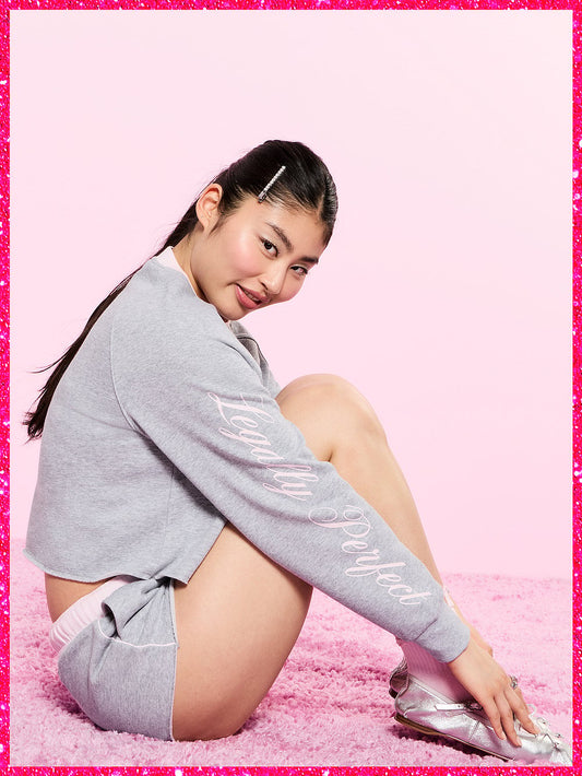 PINK | Elle Campus Fleece™ Cropped Crew Sweatshirt