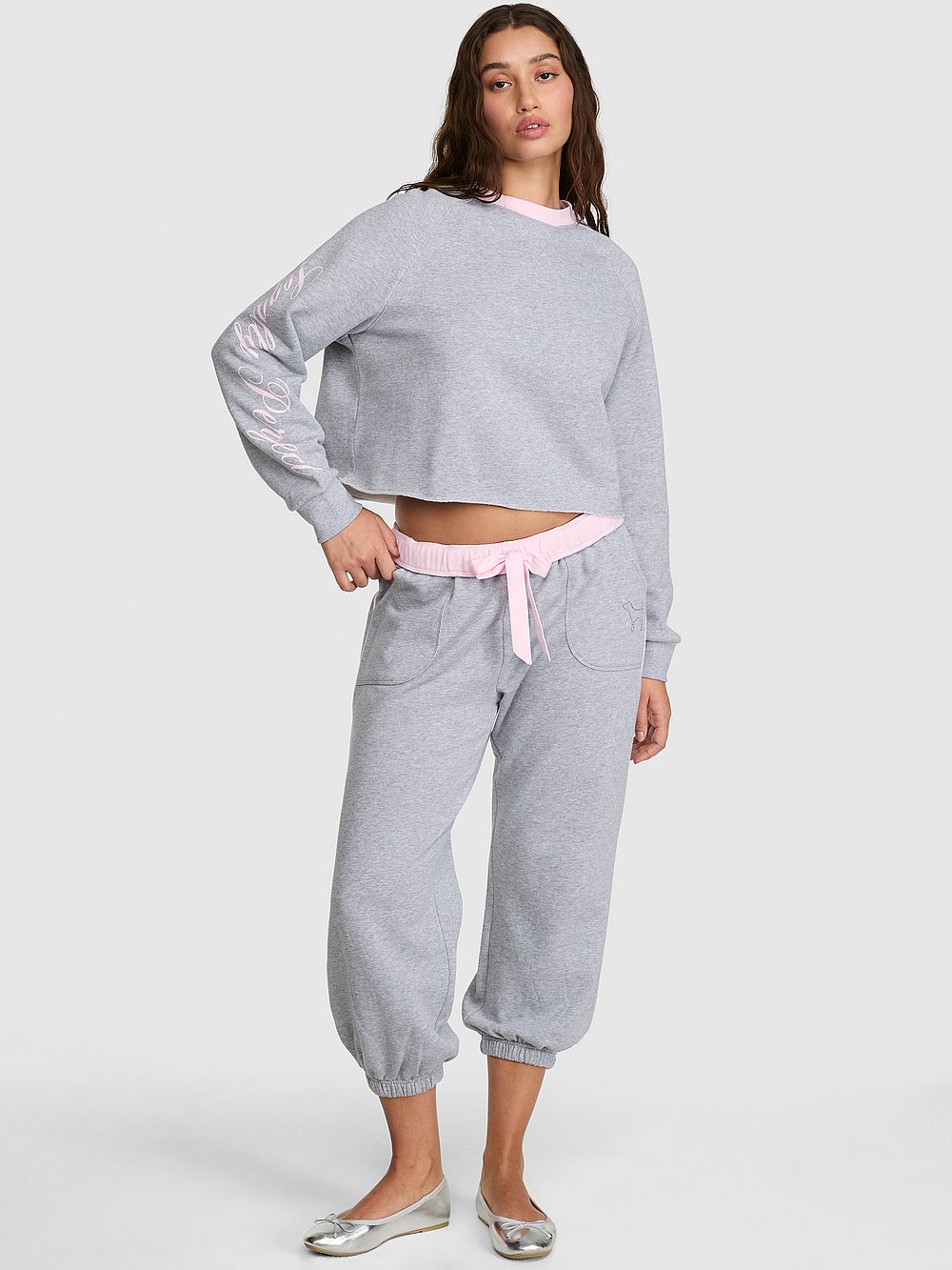 PINK | Elle Campus Fleece™ Capri Sweatpants